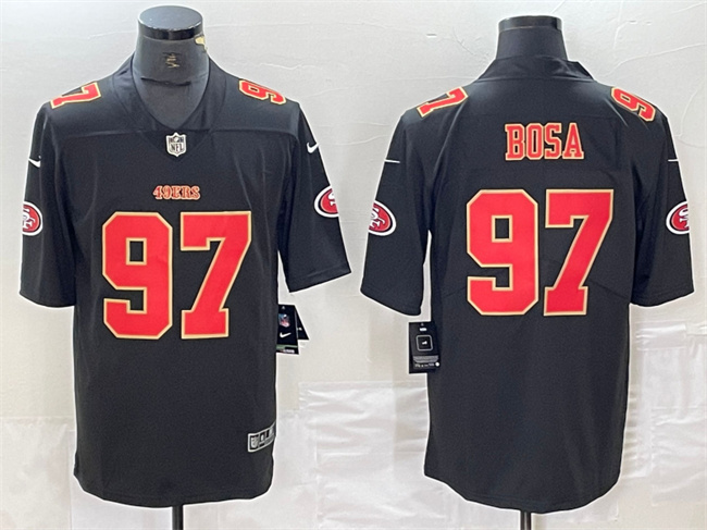 Men's San Francisco 49ers #97 Nick Bosa Black Vapor Untouchable Limited Stitched Jersey